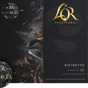Ristretto 10 Coffee L'OR, boîte de 50 capsules format machine professionel