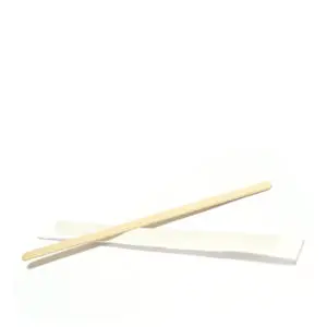 Mélangeurs en bois 114 mm emballés individuellement – 1000 pièces
